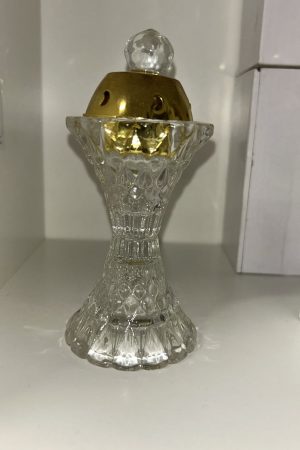 Quemador de cristal para incienso Oud se utiliza con carboncillo.