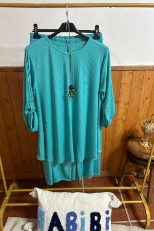 conjunto primavera turquesa