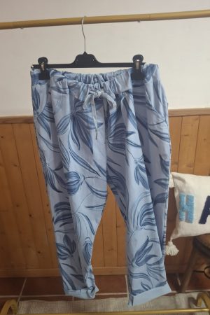 Pantalon super azul estampado