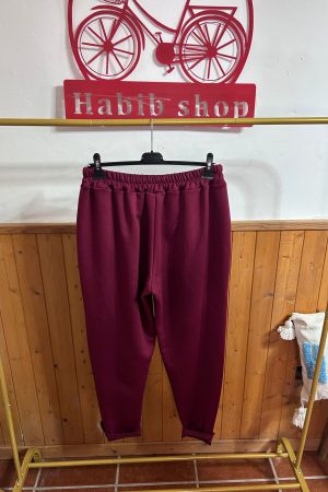 Pantalon Zara liso burdeos