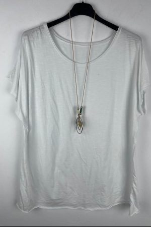 Camiseta Basica Blanca  collar (copia)