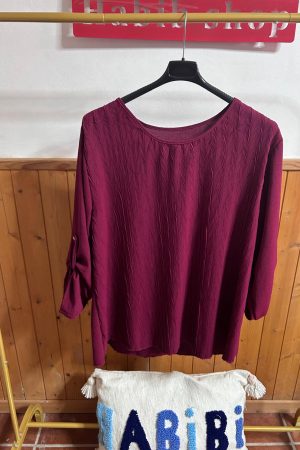 Camiseta Eva Burdeos