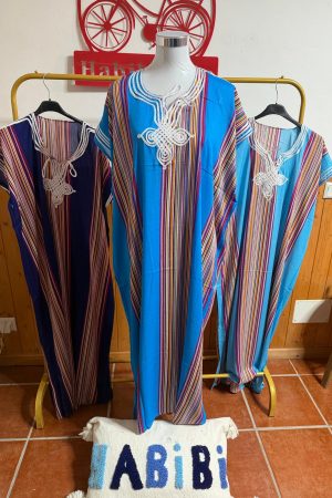 Kandora Rayas Turquesa