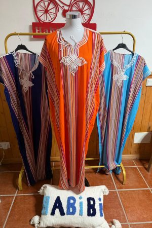 Kandora Rayas Naranja