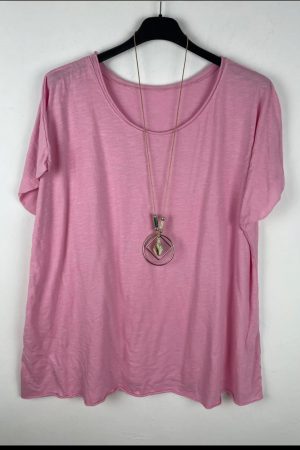 Camiseta Basica Rosa collar (copia)