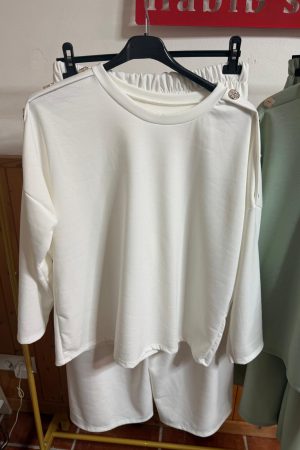 conjunto Amancio botones blanco