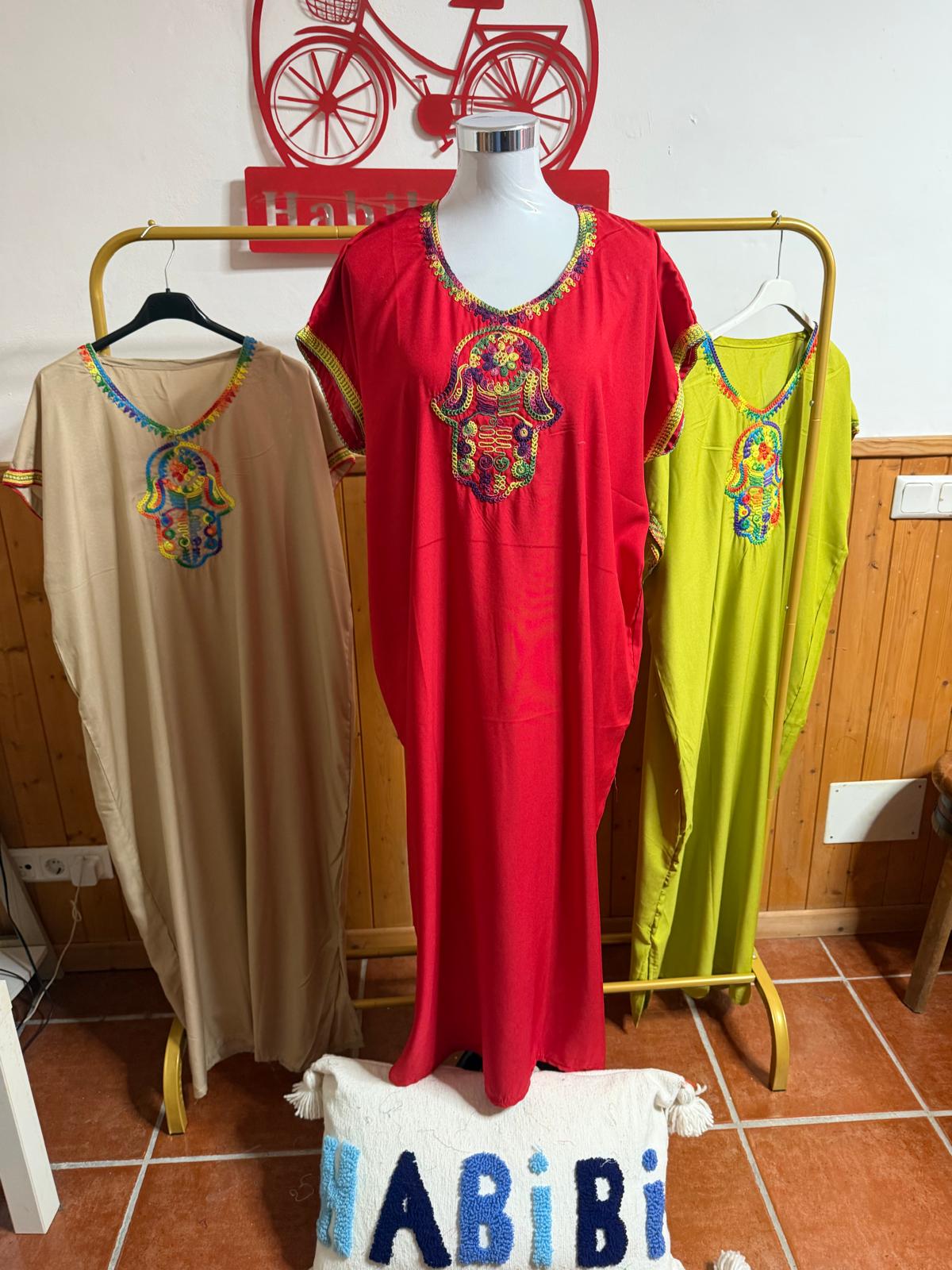 Kandora Mano de Fátima Roja