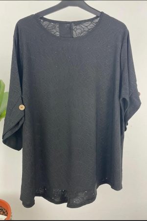 Camiseta calada negra