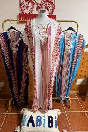 Kandora Rayas blanca