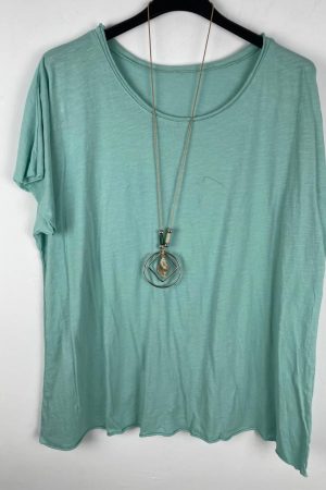 Camiseta Basica verde collar (copia)