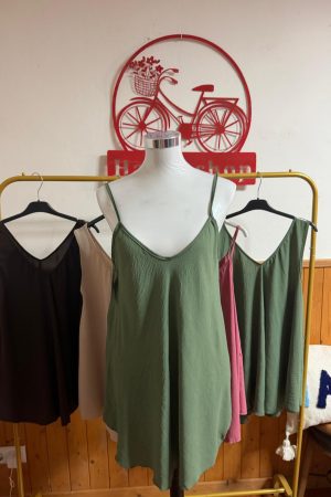 Camiseta tirantillos kaki