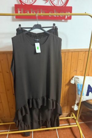 Conjunto bluson largo Chocolate