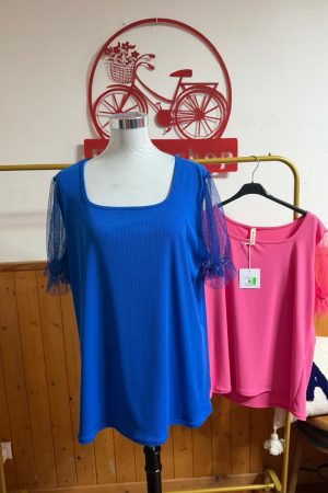 Camiseta manga globo manga globo Azulon
