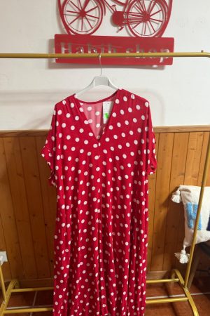 Vestido lunares rojo