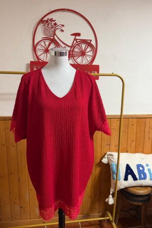 Camiseta lencera Roja