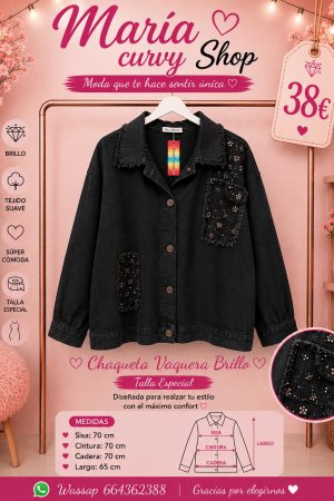 Chaqueta negra brilli