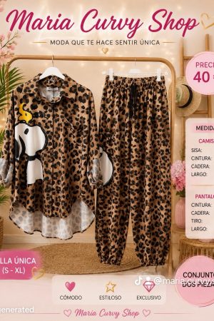 Conjunto animal print snoopy