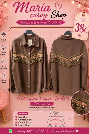 Chaqueta marron boho