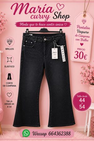 Pantalon vaquero brilli negro